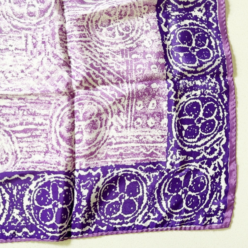Vera Purple Patterned Scarf - Picture 9 of 12